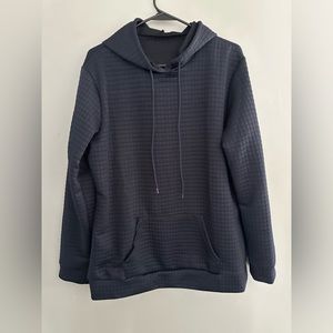 Women’s black textured hoodie
